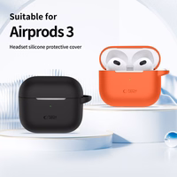Tech-Protect silikoninis dėklas ausinėms Apple AirPods 3 - pilkas