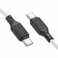 Kabelis USB-C į USB-C Hoco 3A 60W 1 m X90 baltas