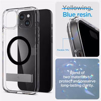 Spigen Ultra Hybrid S Magnetinis dėklas telefonui su stovu iPhone 15 - Juodas