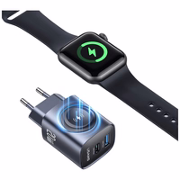 Tinklo įkroviklis USAMS CC293 T67 20W iWatch 1xUSB-C 1xUSB-A tamsus