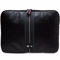 BMW Carbon & Blue Stripe dėklas 14" nešiojamam kompiuteriui - juodas