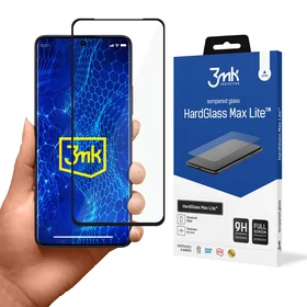 Grūdintas stiklas 3mk HardGlass Max Lite su juodu rėmeliu Xiaomi Redmi Note 13 Pro+