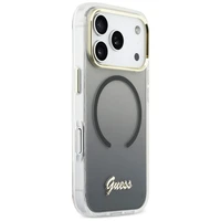 Guess IML Gradient Script Metal MagSafe Case for iPhone 17 Pro Max - Black