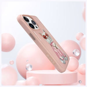 Nimmy Glasses Šaunus katės dėklas telefonui iPhone 15 Pro Max - rožinis