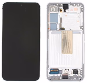 Ekranas Samsung S911 S23 5G su lietimui jautriu stikliuku ir rėmeliu Lime originalus (service pack)