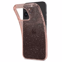 Spigen Liquid Crystal Glitter dėklas telefonui iPhone 15 Pro Max - rožinis/skaidrus