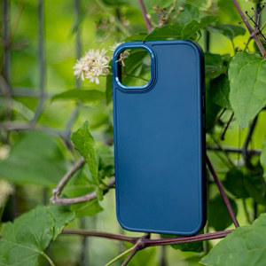 Satin dėklas telefonui Samsung Galaxy A25 5G (global) tamsiai mėlynas