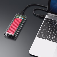 Orico TCM2-C3 M.2 NVME į USB-C 10Gb/s diskų įrenginys - raudonas