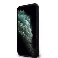 DKNY Skystas silikoninis baltas spausdintas logotipas magnetinis dėklas telefonui iPhone 11/Xr - juodas