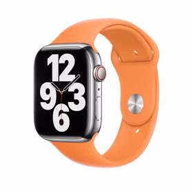 APPLE DIRŽELIS APPLE WATCH MKUX3AM/A SPORTINĖ APYRANKĖ 45MM MARIGOLD ORIGINALI PLOMBA