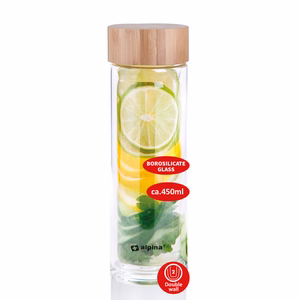 Alpina dvisienė stiklinė termo gertuvė, 450 ml