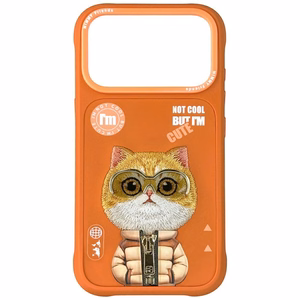 Nimmy Cool&Cute 2.0 Cat deklas iPhone 17 Pro - oranzinis