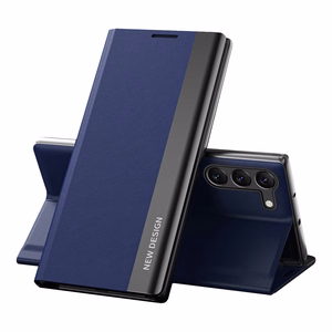 Sleep Case Pro dėklas telefonui Samsung Galaxy S23+ su atverčiamu stovu mėlyna