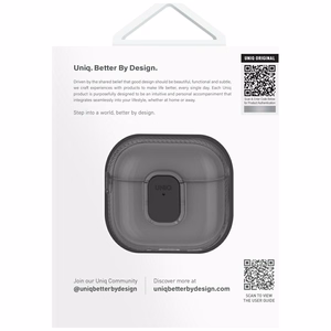 Uniq Glase Pro dėklas AirPods 4 - juodas