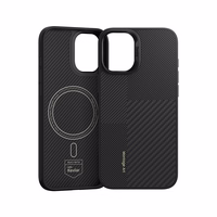 Benks Montage magnetinis Armor Pro Kevlar dėklas su metaliniu rėmeliu 600D+1500D Iphone 16 Plus telefonui juodas