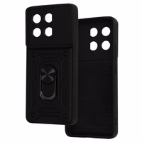 Dėklas telefonui Slide Camera Armor Case Xiaomi Poco X6 Pro 5G juodas
