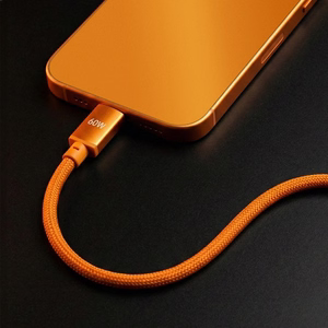 Forever Saffron laidas USB-C - USB-C 1,0 m 60W oranžinis