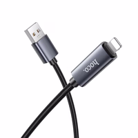 Kabelis USB A į Lightning Hoco 2,4A su ekranu 1 m X112 juodas