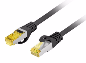 Lanberg PCF6A-10CU tinklo kabelis Juoda 1 m Cat6a S/FTP (S-STP) Turas