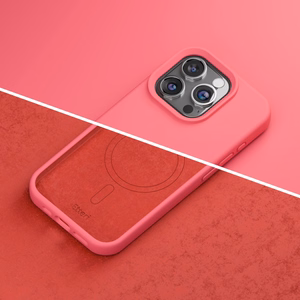 "Etteri" silikoninis "Mag" dėklas "iPhone 12" / "12 Pro" 6,1" avietinis