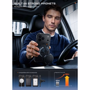 Supcase UB Aero MagSafe Aramid  iPhone 18 Pro Max / 17 Pro Max dėklas, juodas