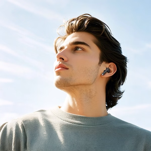 Borofone TWS Bluetooth Ausinės FQ10 Džiaugsmingos juodos