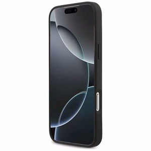 Dėklas Guess PU 4G Metal Logo Strap Apple iPhone 17 Pro Max juodas