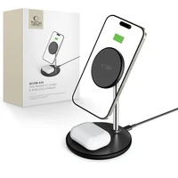 Tech-Protect QI15W-A39 2in1 MagSafe įkrovimo stotelė - juoda