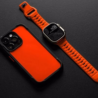 TECH-PROTECT ICONBAND LINE APPLE WATCH 4 / 5 / 6 / 7 / 8 / 9 / SE / ULTRA 1 / 2  (42 / 44 / 45 / 49 MM) ORANŽINIS