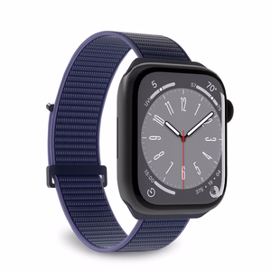 Puro Sport nailoninis dirželis Apple Watch 42 / 44 / 45 / 49 mm – mėlynos spalvos
