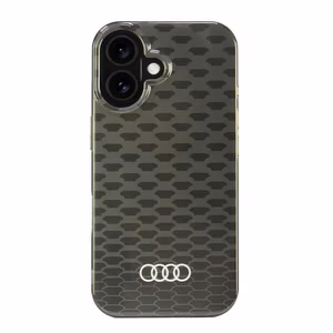 Audi IML Siuvinėjimo raštas Magnetinis iPhone 16 6.1" juodas/juodas kietas dėklas AU-IMLMIP16-Q5/D3-BK