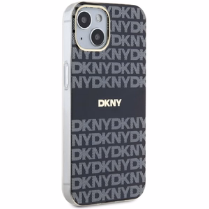 DKNY IML mono ir juostų magnetinis dėklas telefonui iPhone 15/14/13 - juodas