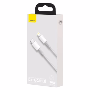 Baseus CATLGD-02 „Lightning“ kabelis 1 m Balta