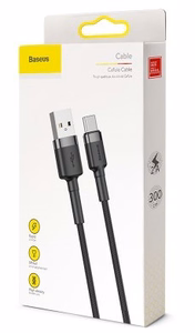 Baseus CATKLF-UG1 USB kabelis 3 m USB A USB C Juoda