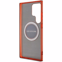 AMG skaidrus dviejų spalvų MagSafe dėklas telefonui Samsung Galaxy S24 Ultra - juodas