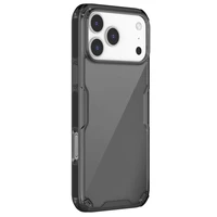 Nillkin Nature TPU Pro dėklas telefonui iPhone 17 Pro Max – pusiau permatomas juodas