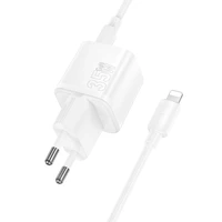 Įkroviklis Hoco N66 35W GaN USB-C/USB-A + USB-C to Lightning cable 1.0m baltas