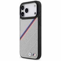 BMW M trispalvis metalinis logotipas magnetinis dėklas telefonui iPhone 17 Pro Max - pilkas