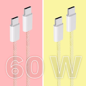 Krüger&Matz Basic USB-C–USB-C laidas, 60 W, 1,5 m, rožinis