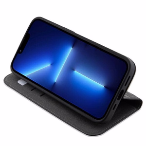 Karl Lagerfeld KLBKP14LSAKLHPK iPhone 14 Pro 6.1" knygos tipo dėklas juodas Saffiano Monogram