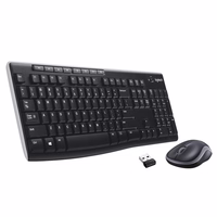 Logitech 920-004508 klaviatūra Pelė įskaityta Namo Radijo dažnio belaidė QWERTY JAV tarptautinė versija Juoda