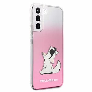 Karl Lagerfeld Choupette Eat dėklas telefonui Samsung Galaxy S22+ – rožinis