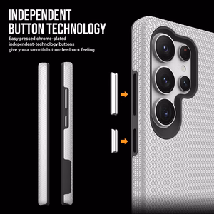 Dėklas Perfectionists Triangle Case Samsung S928 S24 Ultra sidabrinis