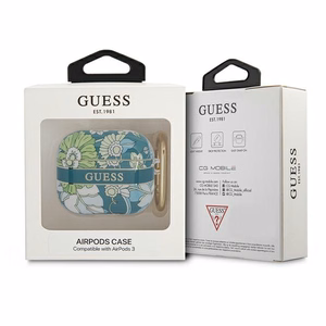 Guess GUA3HHFLN AirPods 3 dėklas žalias/žalias Gėlių kolekcija