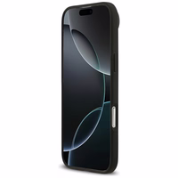 Guess Grained Flowers Classic Logo MagSafe dėklas iPhone Air - juodas (m)