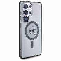 Dėklas Karl Lagerfeld Button Karl Head Printed Logo Magnetinis Samsung Galaxy S25 Ultra juodas