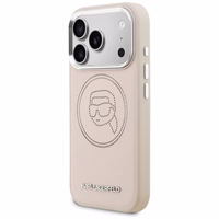 Karl Lagerfeld K Head Point Logo MagSafe Dėklas for iPhone 17 Pro - rožinis