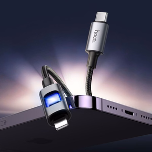 LED Laidas USB C to Lightning Hoco PD 27W 1,2 m U144 juodas