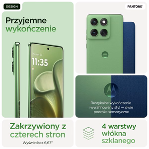 Motorola edge 60 16,9 cm (6.67") Dviguba SIM jungtis Android 15 5G C tipo USB 12 GB 512 GB 5200 mAh Žalia