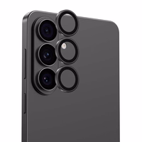 "Benks" grūdinto stiklo stiklas "Warrior Lens Protector" kameros apsauga "Samsung Galaxy S26/S26 Plus" (3 vnt.), juodas